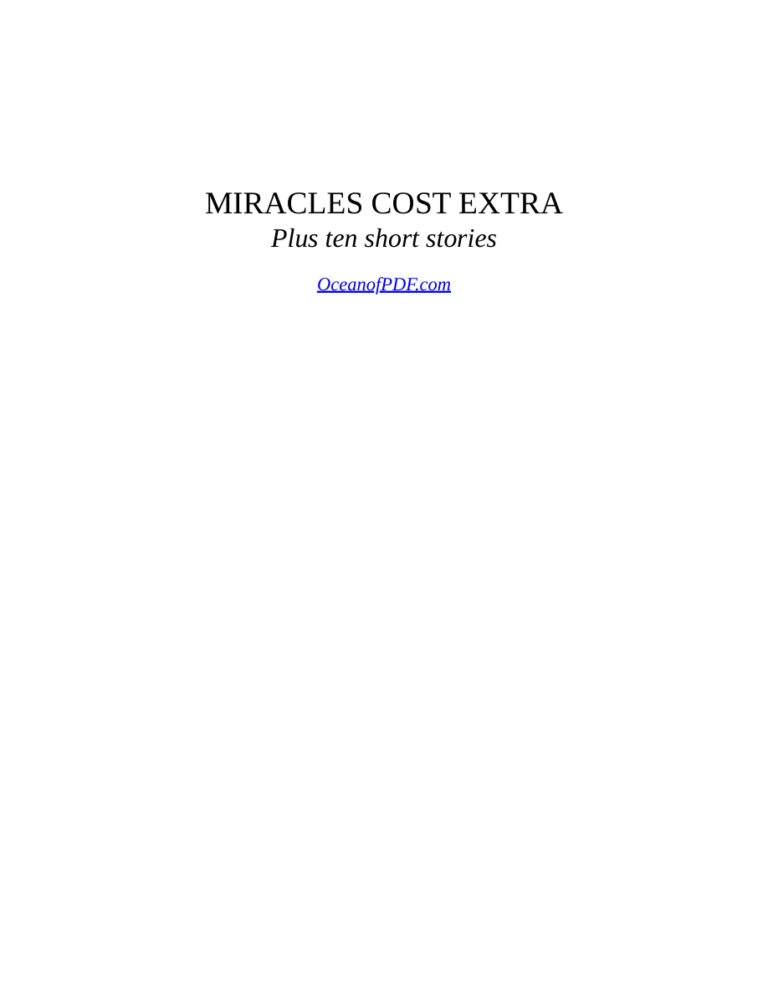 Miracles Cost Extra Henry Milner Kitap Kapağı