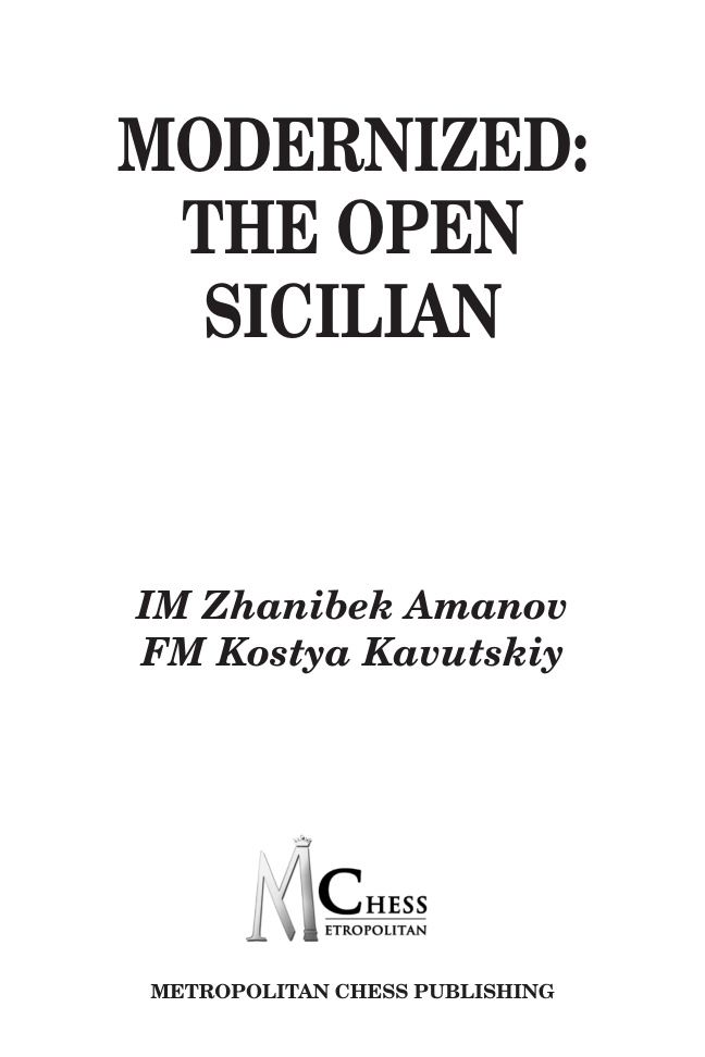 Modernized The open sicillian Zhanibek Amanov Kitap Kapağı