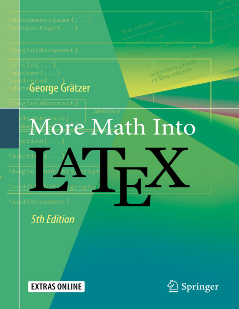 More Math Into LaTeX 5th Edition George Gratzer Kitap Kapağı