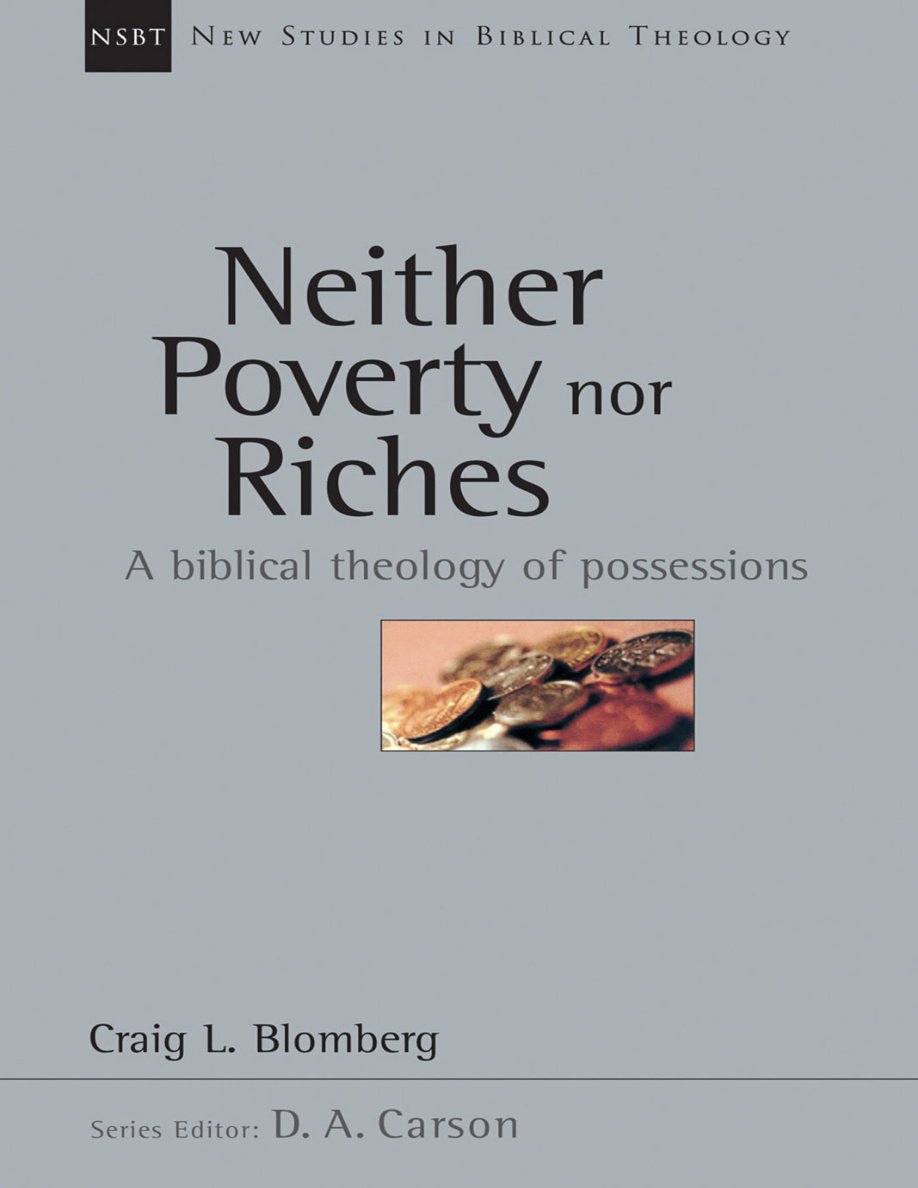 Neither poverty nor riches Craig Blomberg Kitap Kapağı