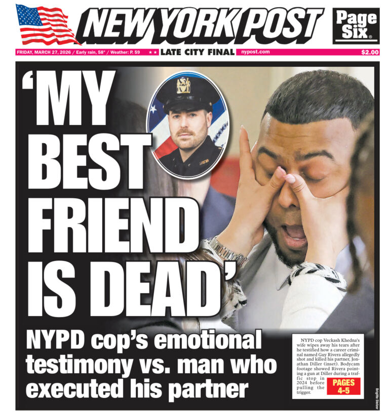 New York Post 27 March 2026 New York Post Kitap Kapağı