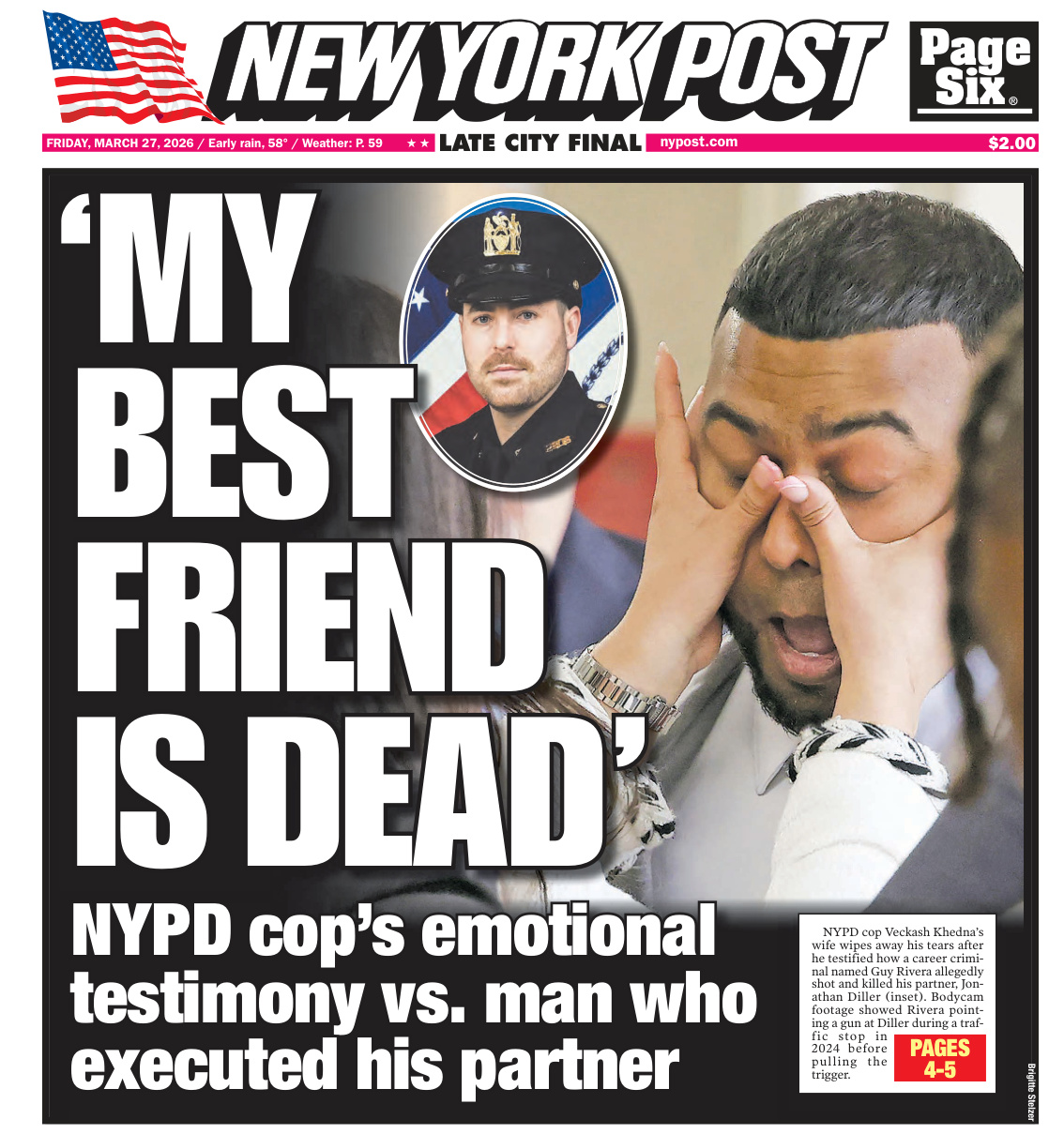 New York Post 27 March 2026 New York Post Kitap Kapağı