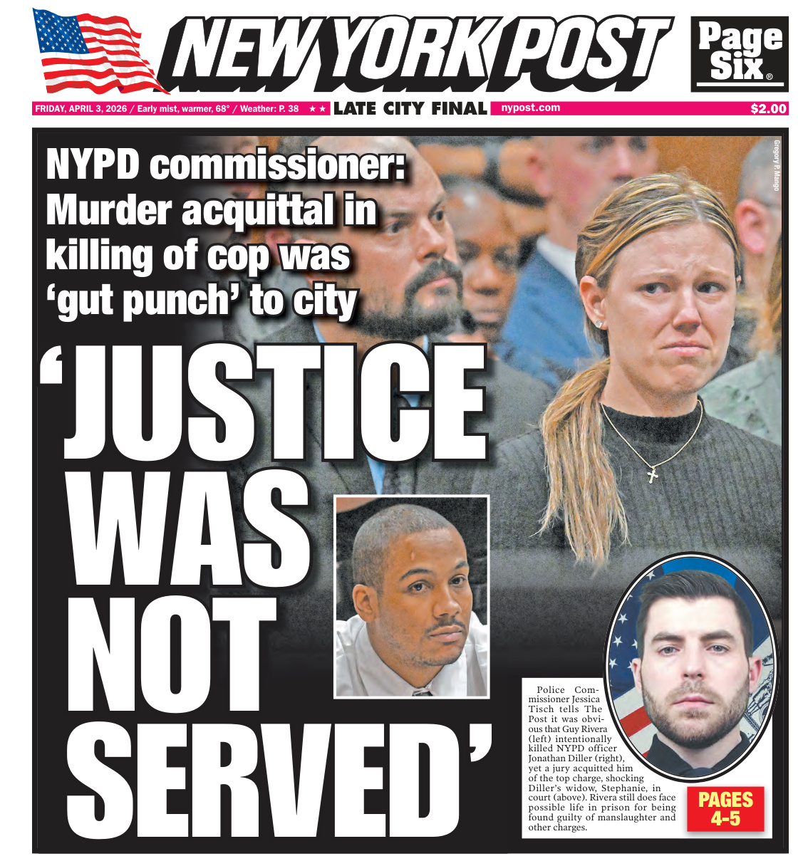 New York Post April 03 2026 New York Post Kitap Kapağı