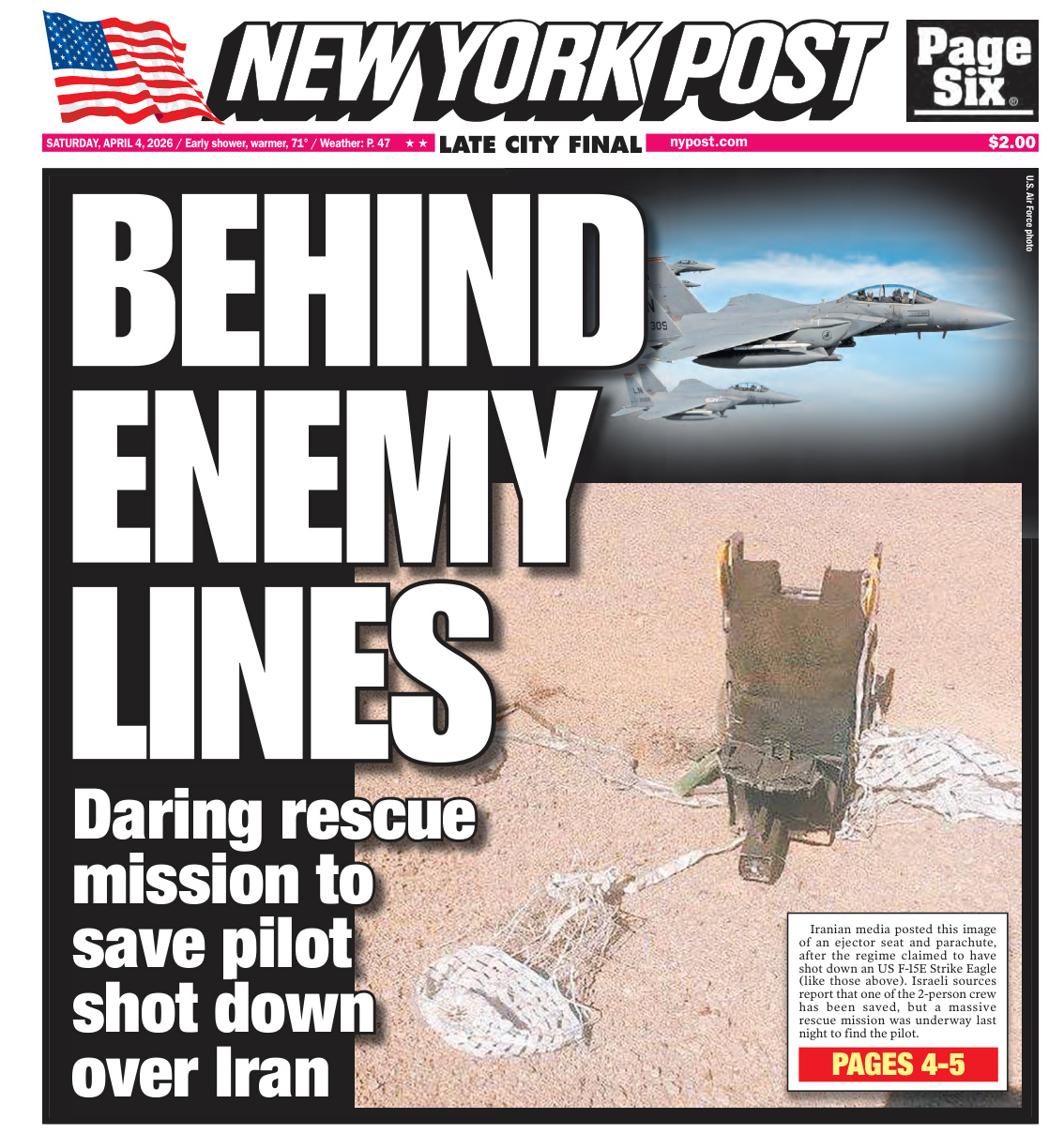 New York Post April 04 2026 New York Post Kitap Kapağı