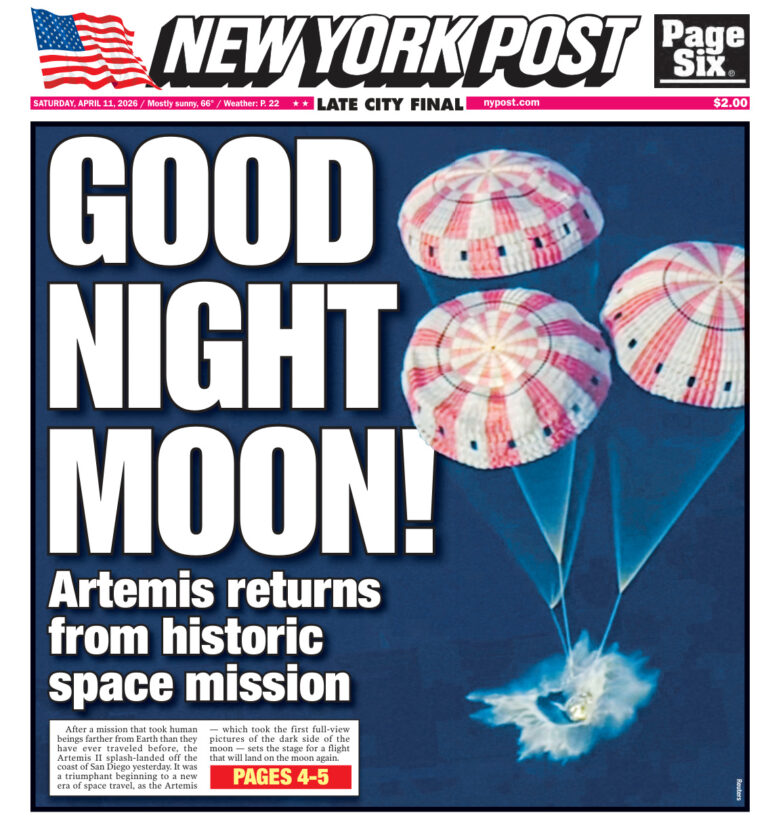 New York Post April 11 2026 New York Post Kitap Kapağı