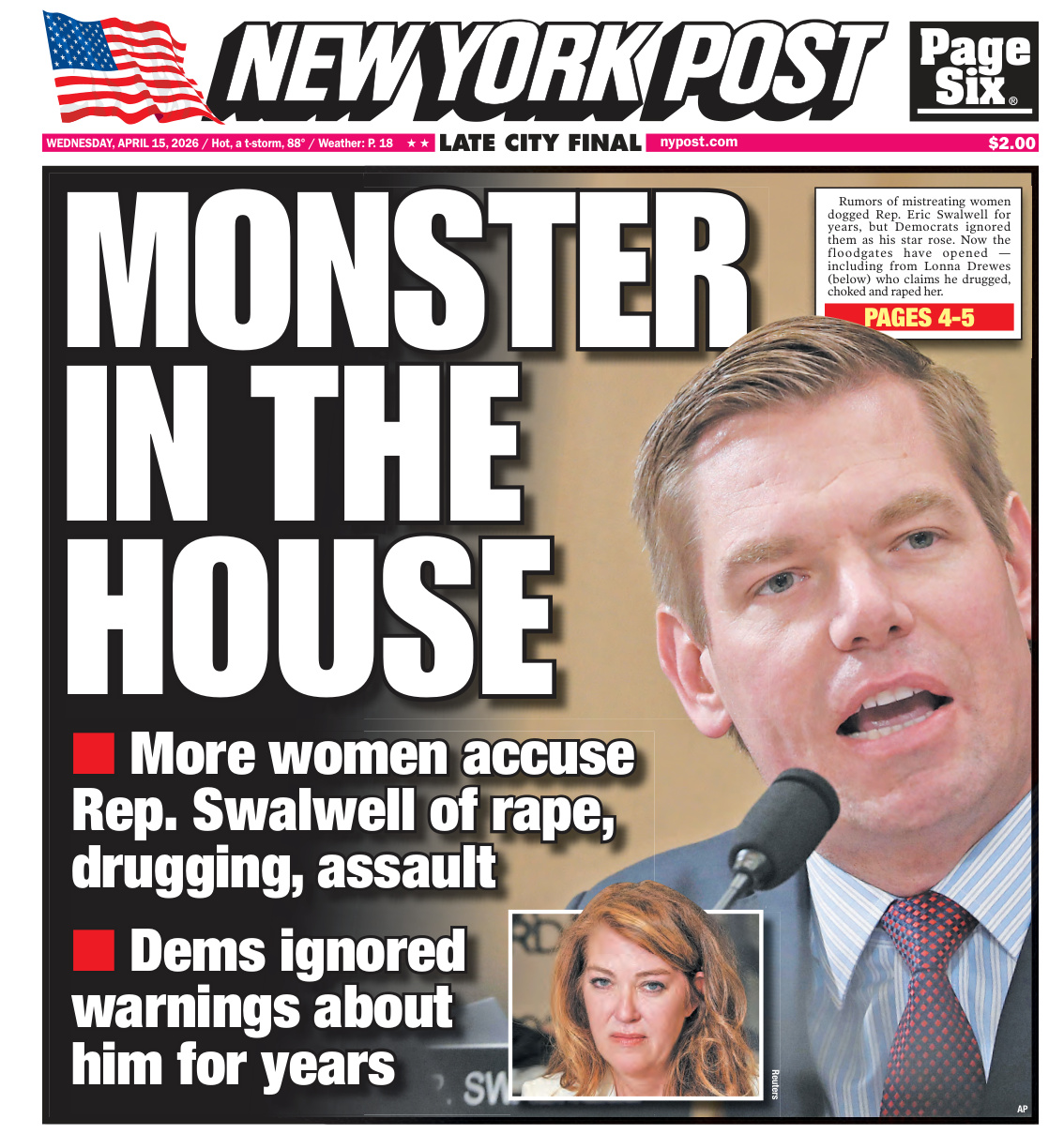 New York Post April 15 2026 New York Post Kitap Kapağı