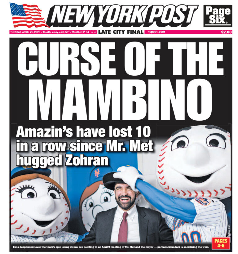 New York Post April 21 2026 New York Post Kitap Kapağı