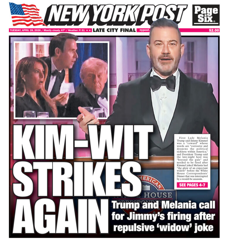New York Post April 28 2026 New York Post Kitap Kapağı