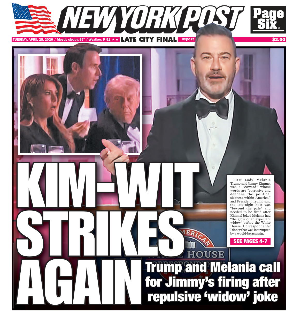 New York Post April 28 2026 New York Post Kitap Kapağı