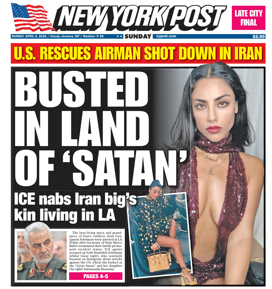 New York Post April 5 2026 New York Post Kitap Kapağı