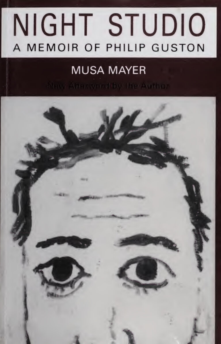 Night Studio A Memoir of Philip Guston Musa Mayer Kitap Kapağı