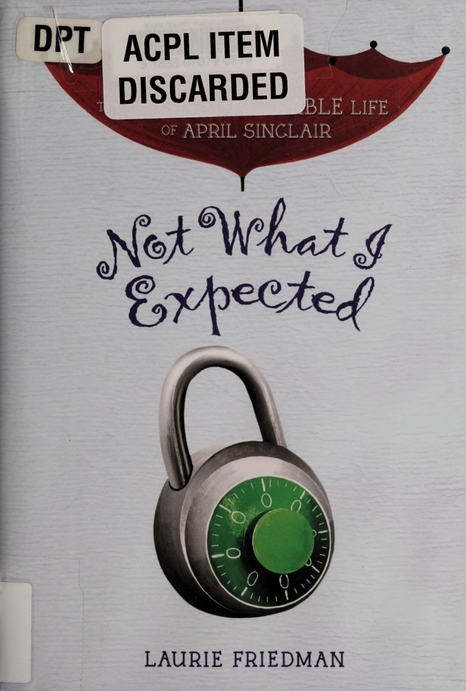 Not What I Expected Laurie B Friedman Kitap Kapağı