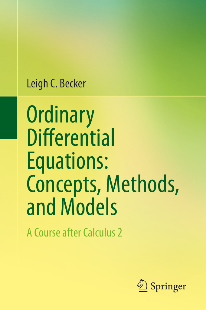 Ordinary Differential Equations Leigh C Becker Kitap Kapağı
