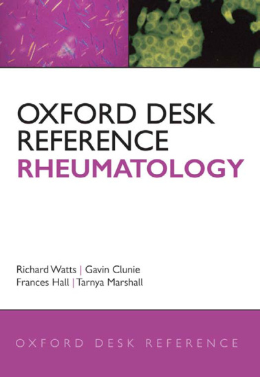 Oxford Desk Reference Rheumatology Richard Watts, Gavin Clunie, Kitap Kapağı