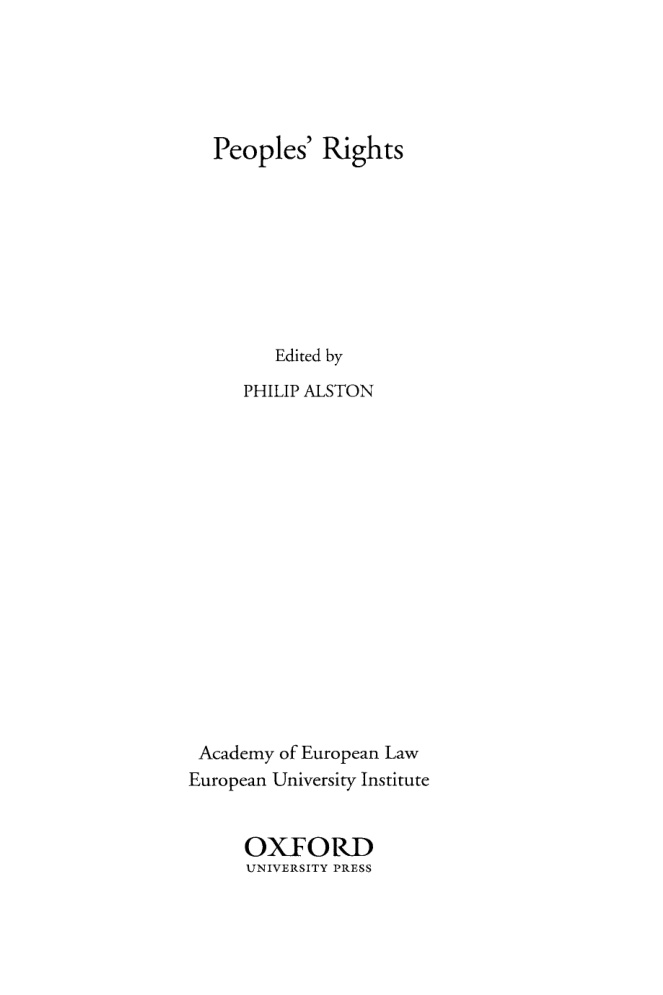 Peoples Rights Philip Alston Kitap Kapağı