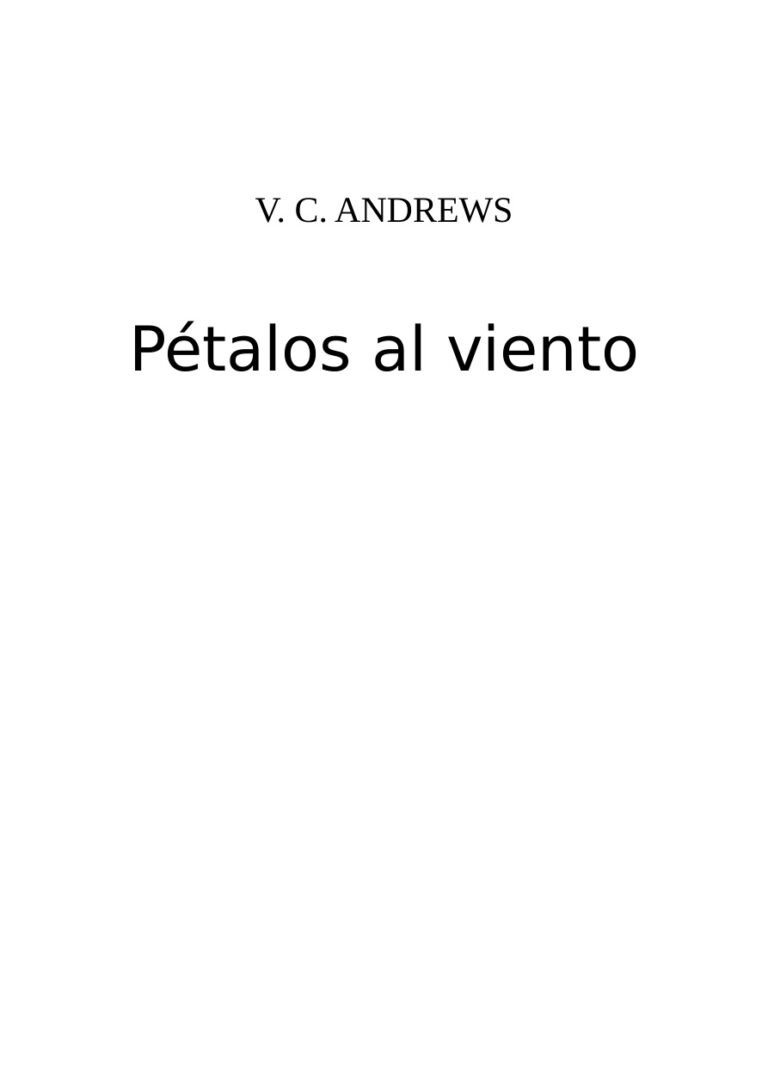 Petalos Al Viento Spanish Edition Andrews V C Kitap Kapağı