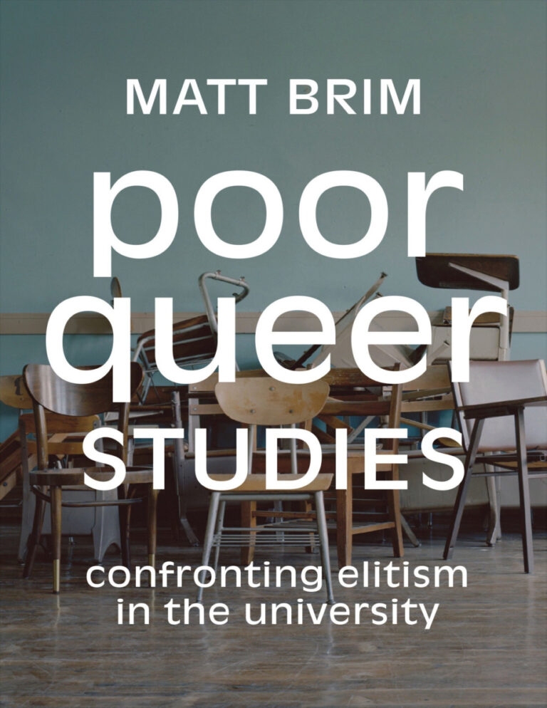 Poor Queer Studies Matt Brim Kitap Kapağı