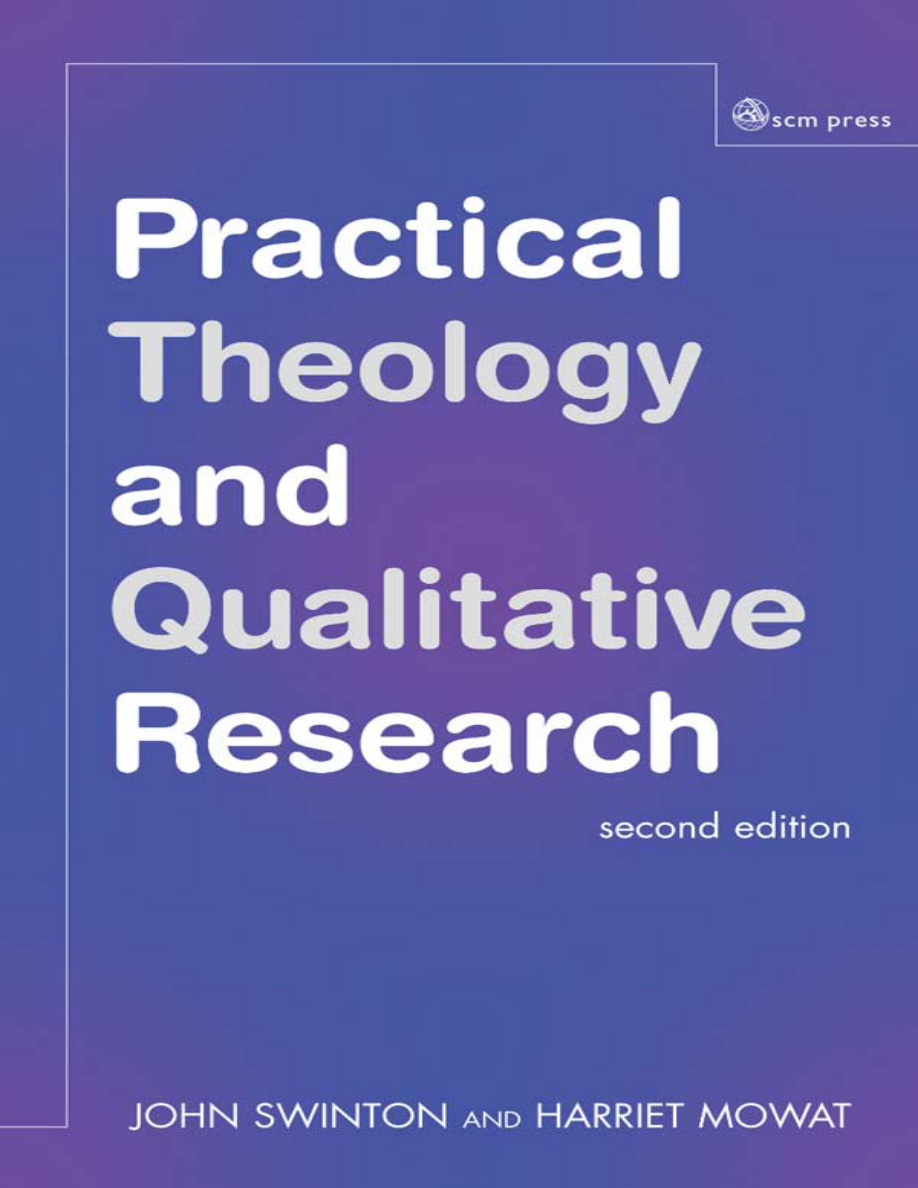 Practical Theology and Qualitative Research 2e John Swinton Kitap Kapağı