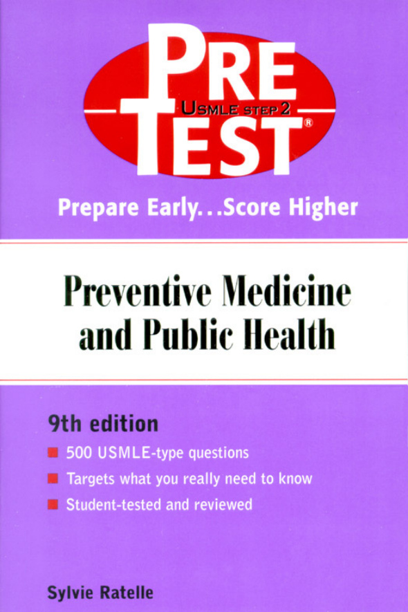 Pretest Self Assessment and Review Preventive Medicine and Public Kitap Kapağı