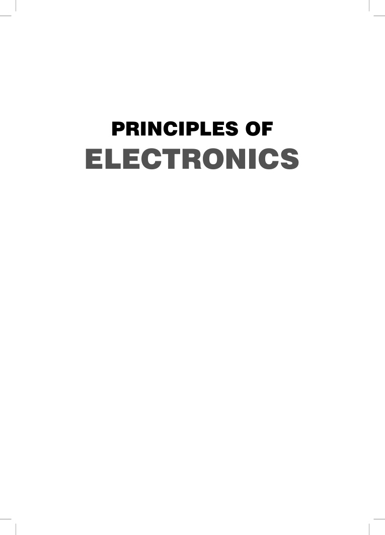 Principle of Electronics PDF Download