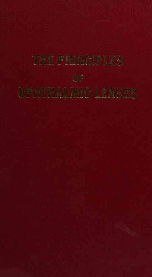 Principles of Ophthalmic Lenses PDF Download