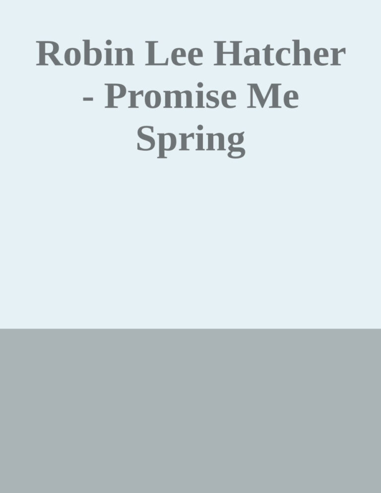 Promise Me Spring Robin Lee Hatcher Kitap Kapağı