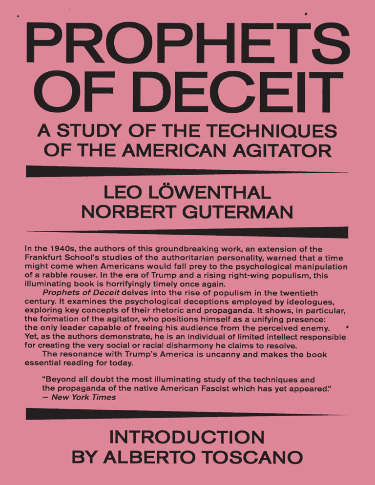 Prophets of Deceit Leo Lowenthal Kitap Kapağı