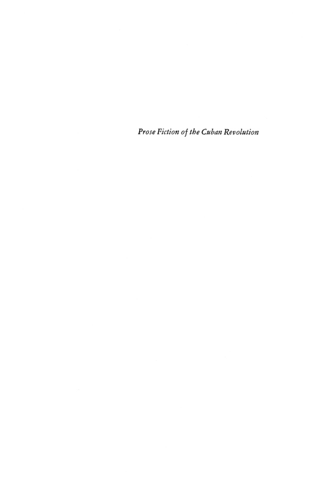 Prose Fiction of the Cuban Revolution Spanish Edition Seymour Menton Kitap Kapağı