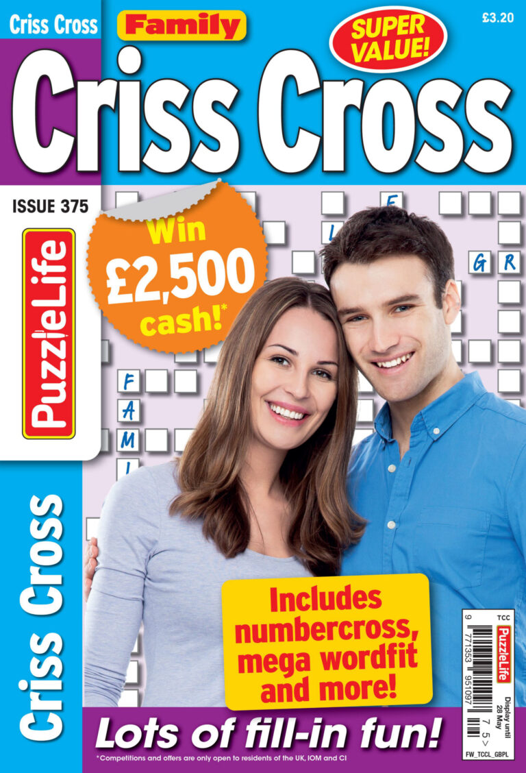 PuzzleLife Family Criss Cross Issue 375 2026 PuzzleLife Family Criss Cross Kitap Kapağı