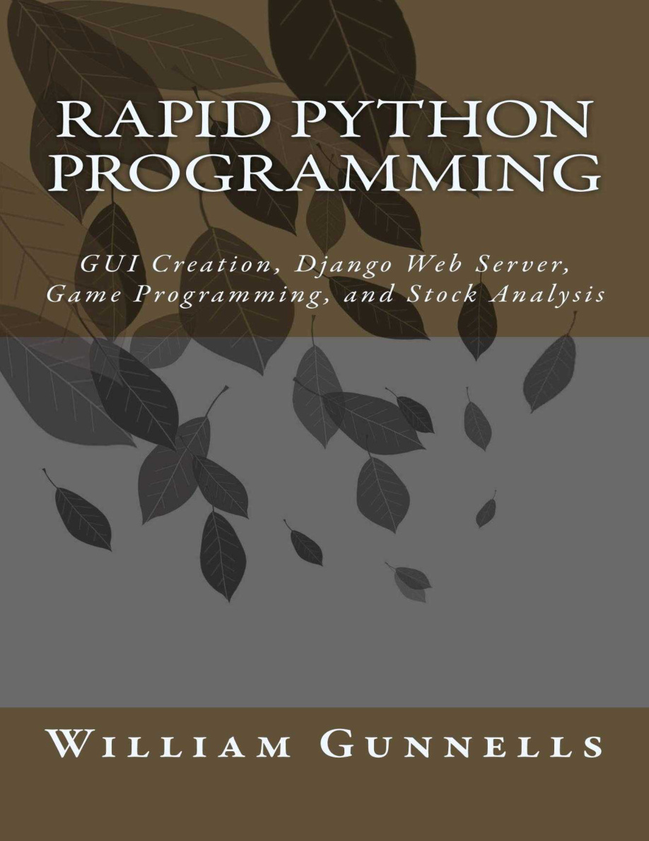 Rapid Python Programming: GUI Creation PDF Download