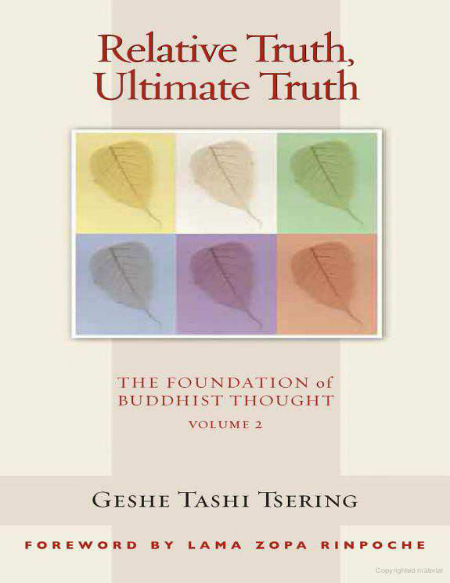 Relative Truth Ultimate Truth The foundation of Buddhist Thought PDF Download