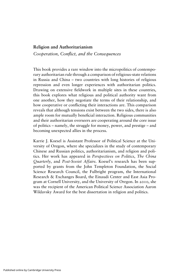 Religion And Authoritarianism PDF Download