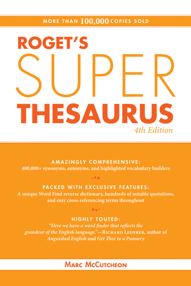Rogets super thesaurus Marc McCutcheon Kitap Kapağı