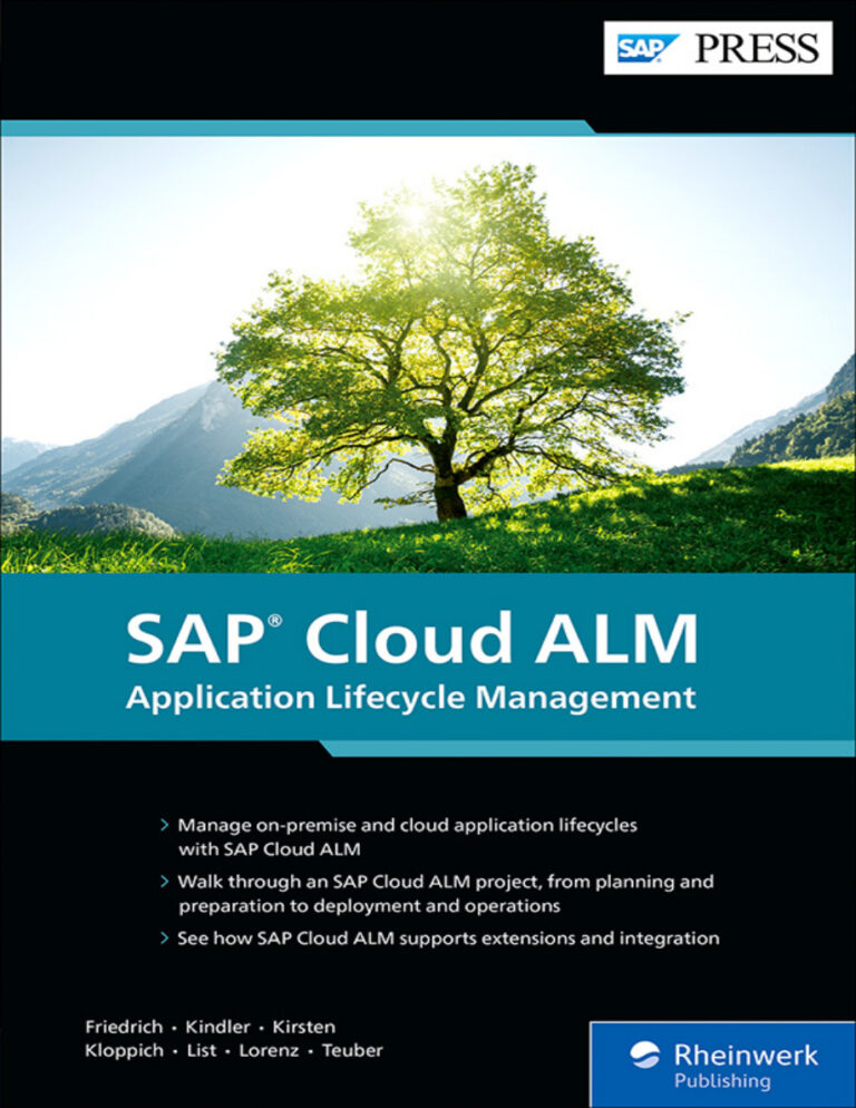 SAP Cloud ALM Application Lifecycle Management Matthias Friedrich Kitap Kapağı