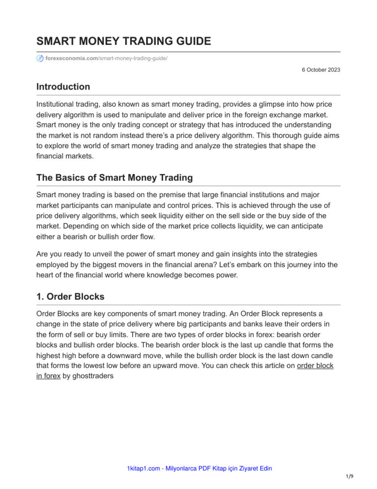 SMART MONEY TRADING GUIDE 240917 075805 Kitap Kapağı