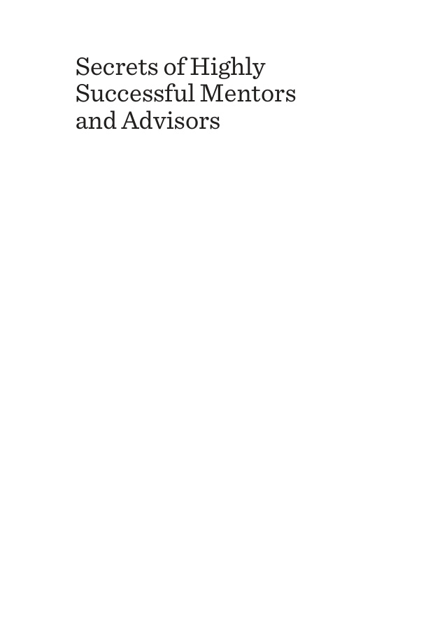 Secrets of Highly Successful Mentors PDF Download