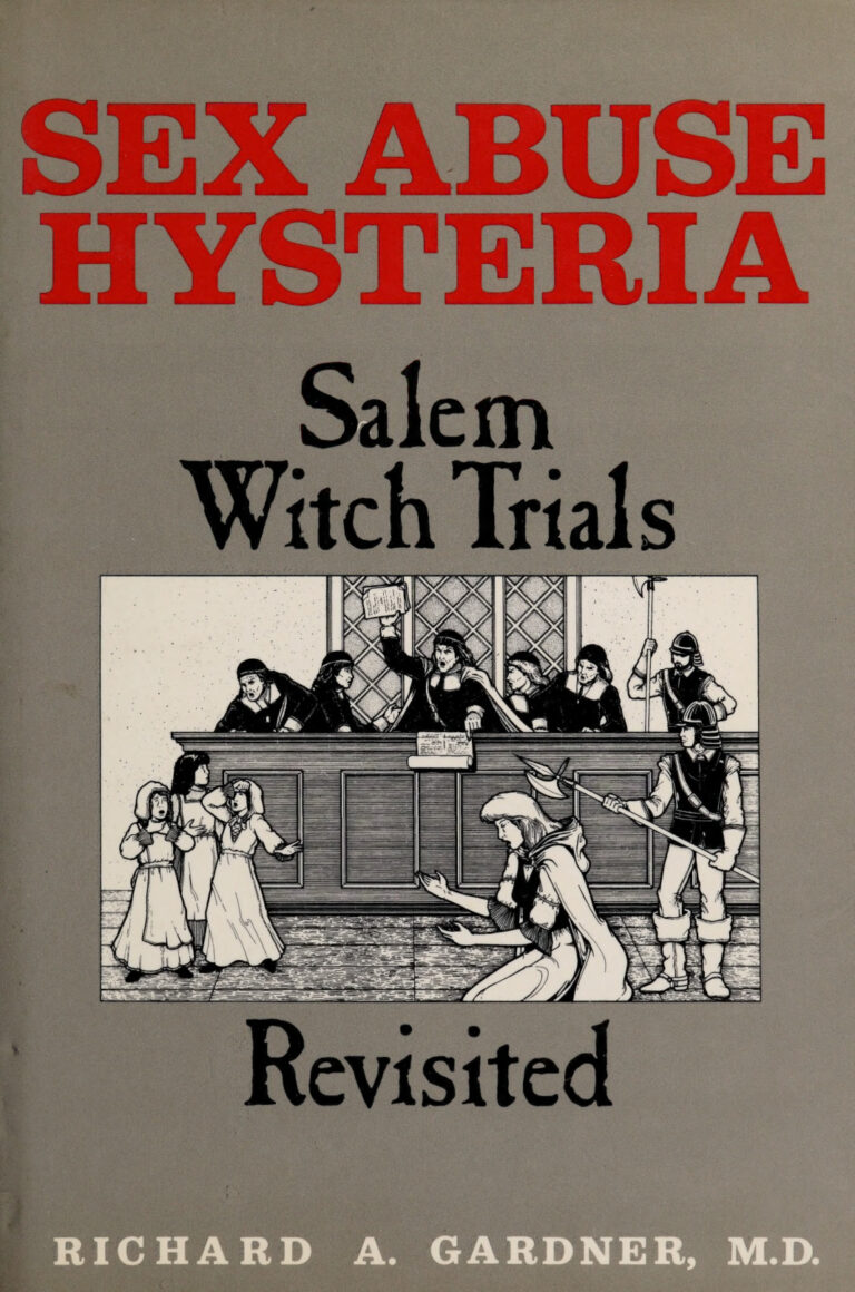 Sex Abuse Hysteria Salem Witch Trials Revisited Richard A Gardner Kitap Kapağı