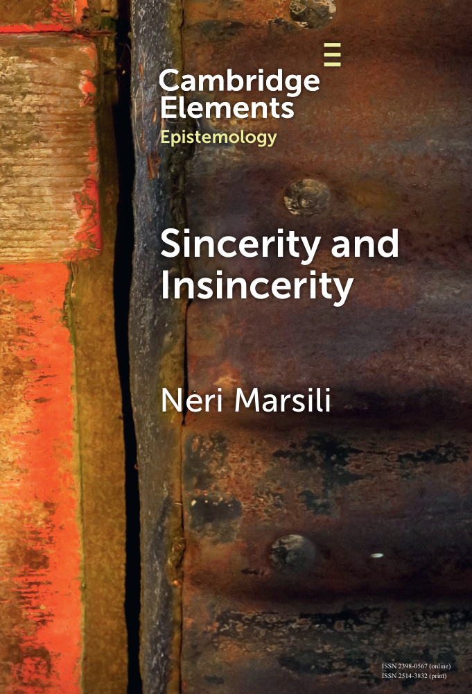 Sincerity and Insincerity Neri Marsili Kitap Kapağı