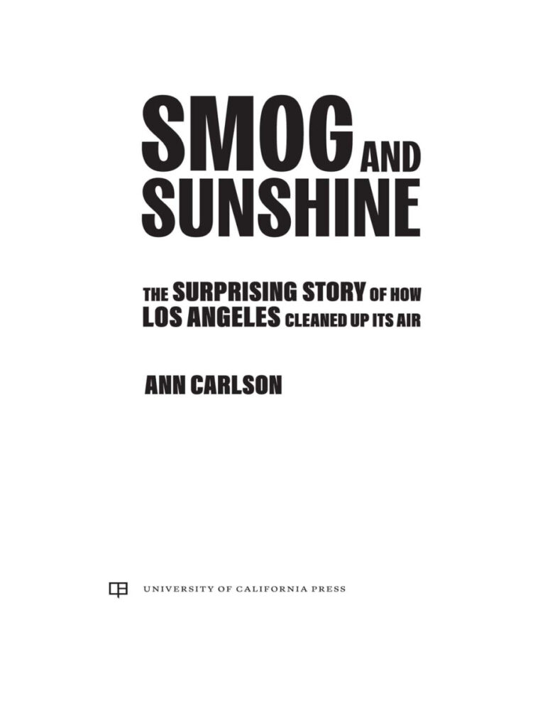 Smog and Sunshine Ann Carlson Kitap Kapağı