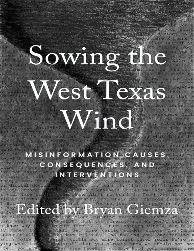 Sowing the West Texas Wind Bryan Giemza Kitap Kapağı