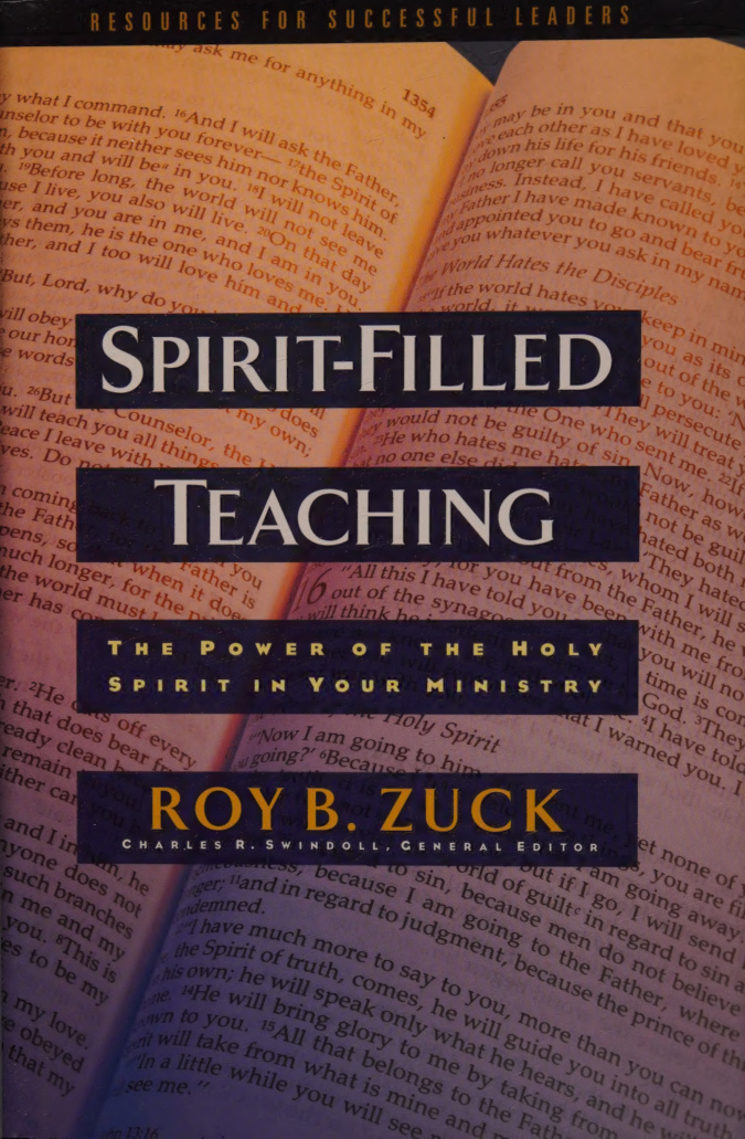 Spirit Filled Teaching Roy B Zuck Kitap Kapağı