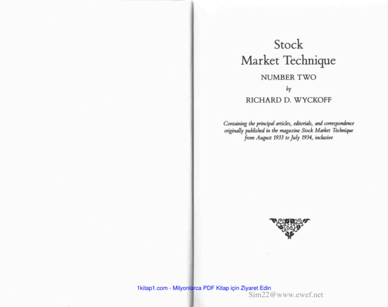 Stock Market Technique No 2 Richard Wyckoff 231218 194312 Kitap Kapağı