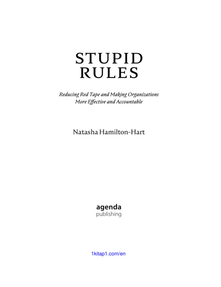 Stupid Rules Natasha Hamilton Hart Kitap Kapağı