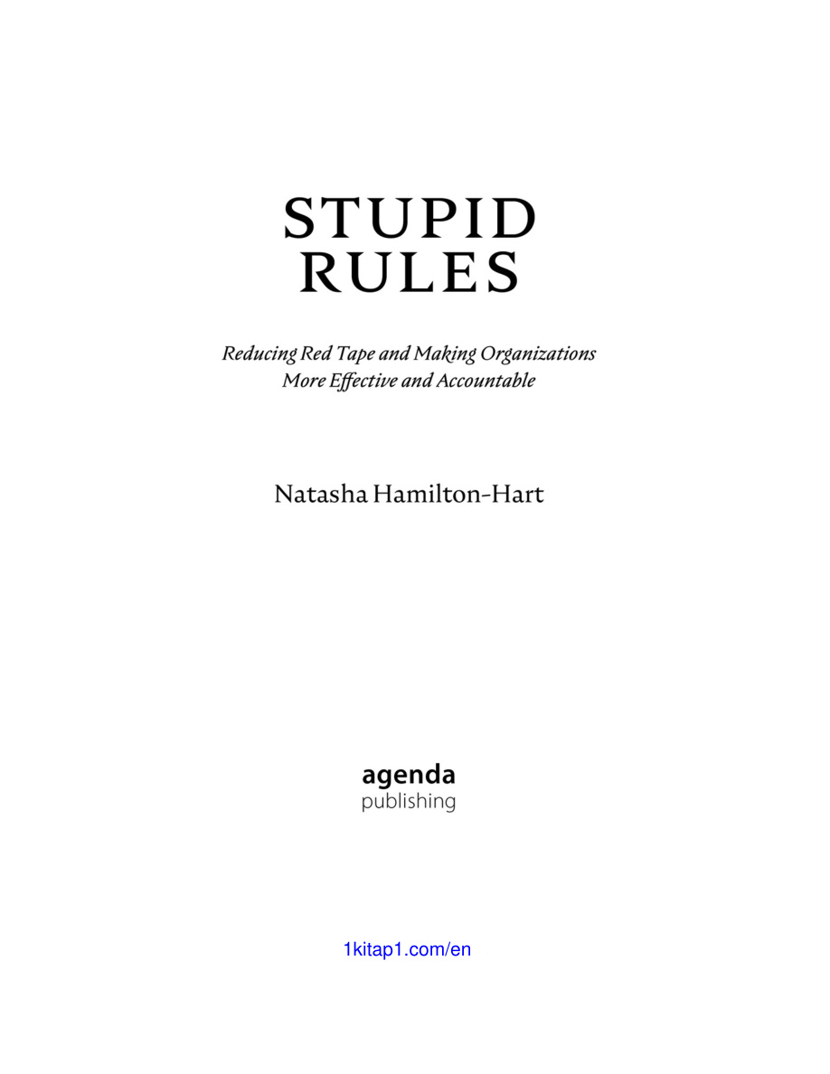 Stupid Rules Natasha Hamilton Hart Kitap Kapağı