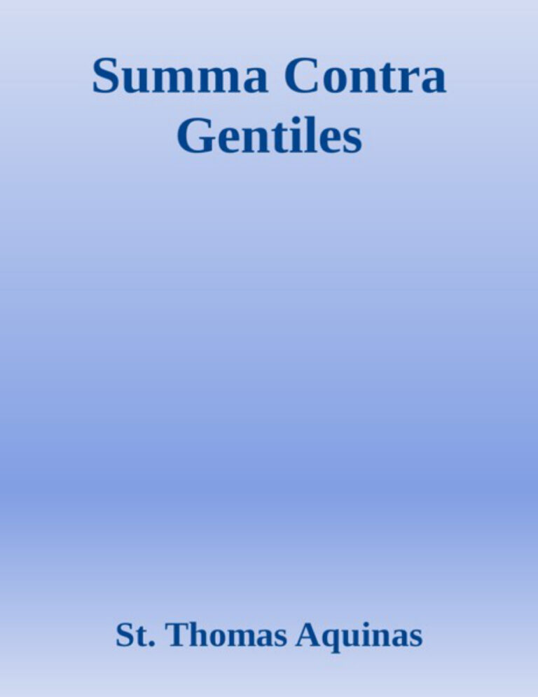 Summa contra gentiles book 2 Creation St Thomas aquinas Kitap Kapağı