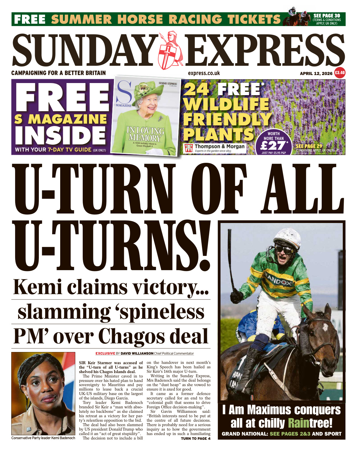 Sunday Express April 12 2026 Sunday Express Kitap Kapağı