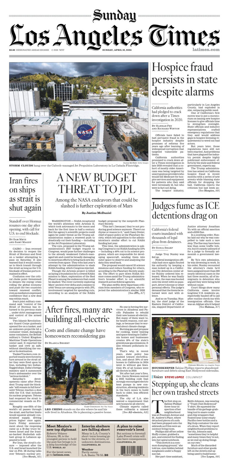 Sunday Los Angeles Times April 19 2026 Sunday Los Angeles Times Kitap Kapağı