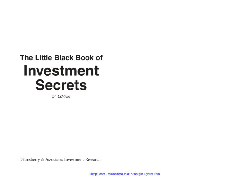 THE LITTLE BLACK BOOK OF INVESTMENT SECRETS 240612 234806 Kitap Kapağı