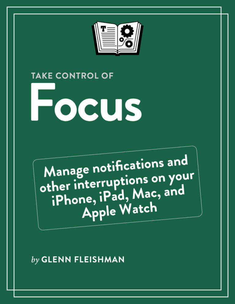 Take Control of Focus Glenn Fleishman Kitap Kapağı