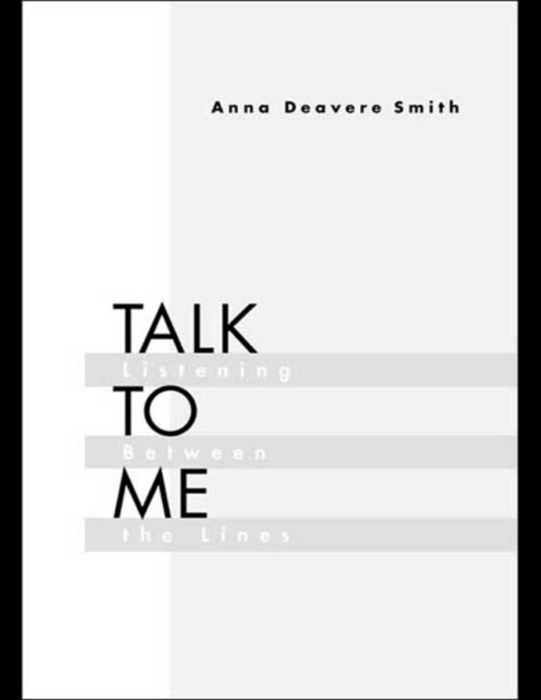 Talk to me Listening between the lines Anna Deavere Smith Kitap Kapağı